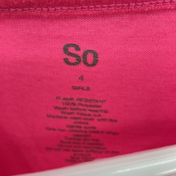 Girls Nightgown Lot of 3 size 4 So & Okie Dokie Short Sleeve Ruffle Bottom - Picture 7 of 7